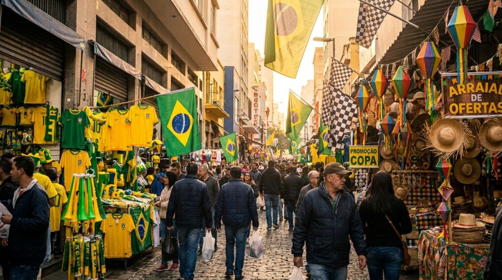 Copa do Mundo e Festas Juninas impõem ao lojista paulistano uma lógica de gestão que nada tem de passional