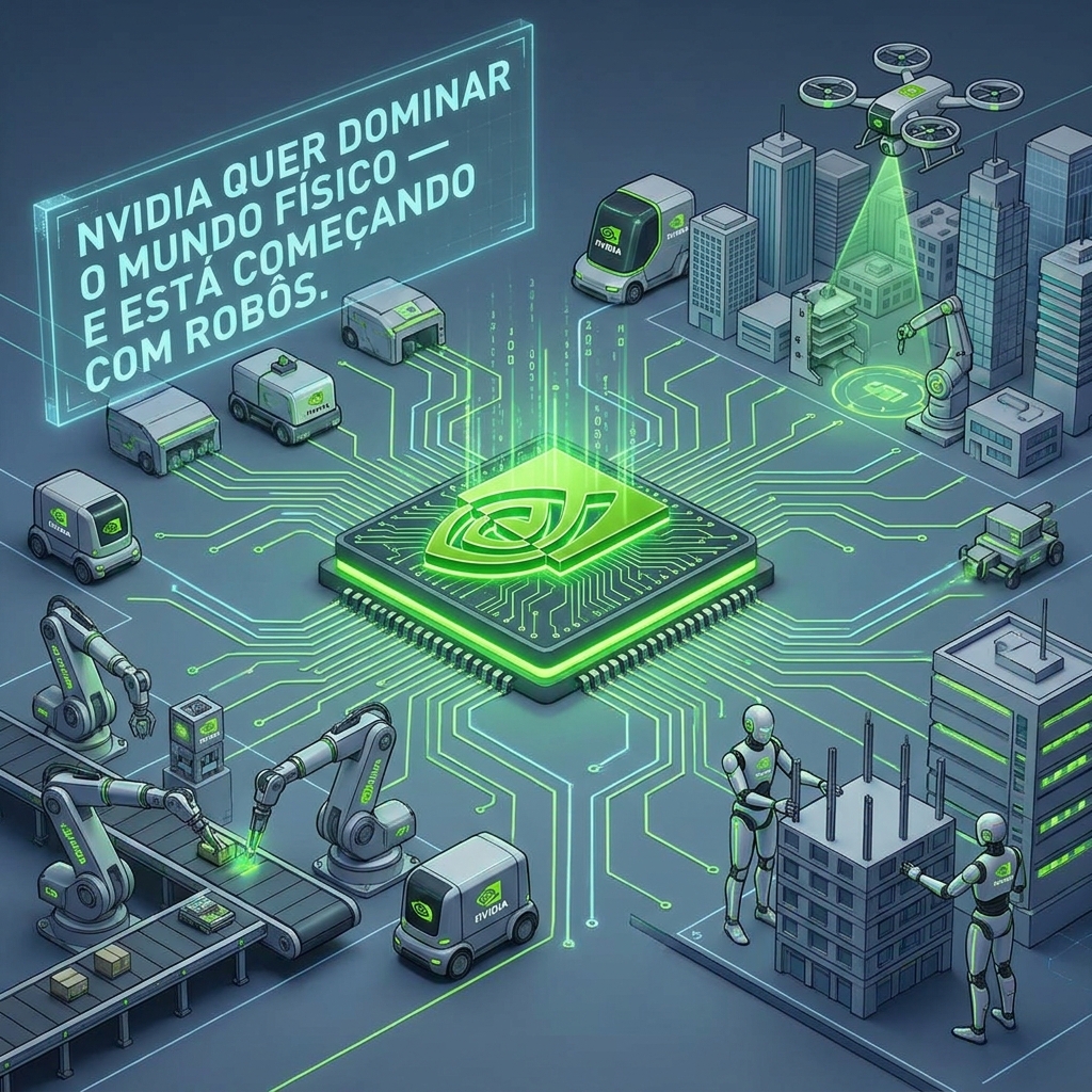 A Nvidia quer mandar no mundo f&iacute;sico &mdash; e est&aacute; come&ccedil;ando pelos rob&ocirc;s